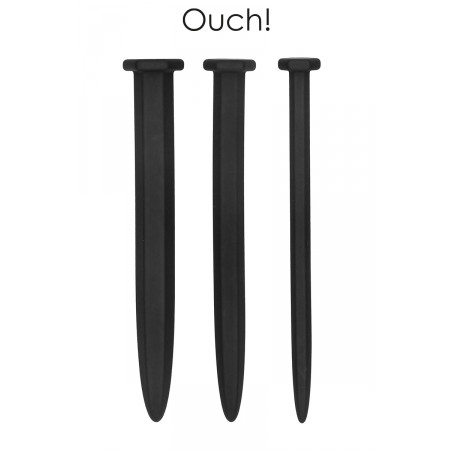 Set de 3 plugs urétraux Grands clous - Ouch!