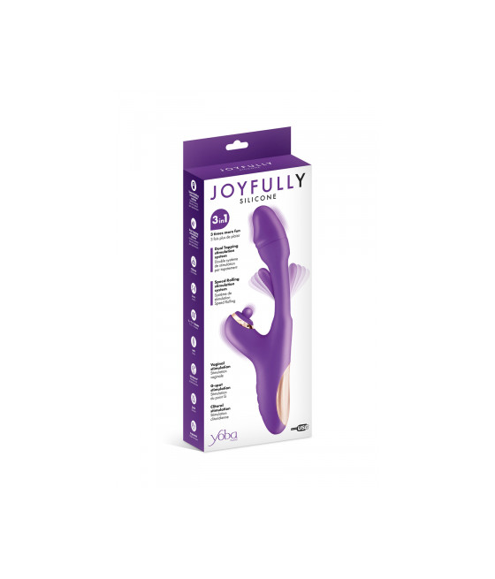 Vibromasseur rabbit 3-en-1 Joyfully violet - Yoba