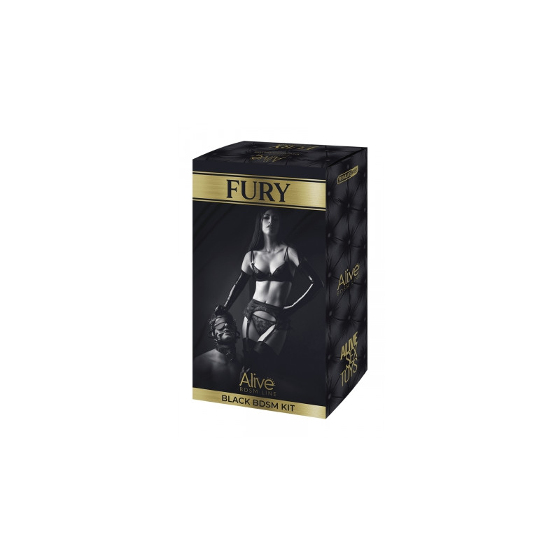Kit BDSM Fury noir - Alive