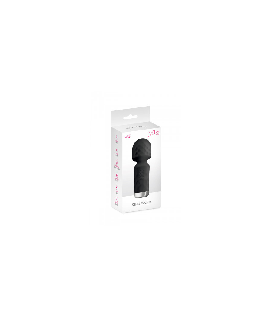 Mini vibromasseur King Wand noir