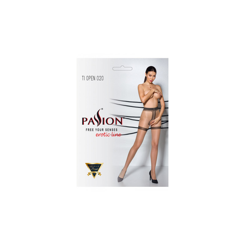 Collants ouverts TI020 20 deniers - beige
