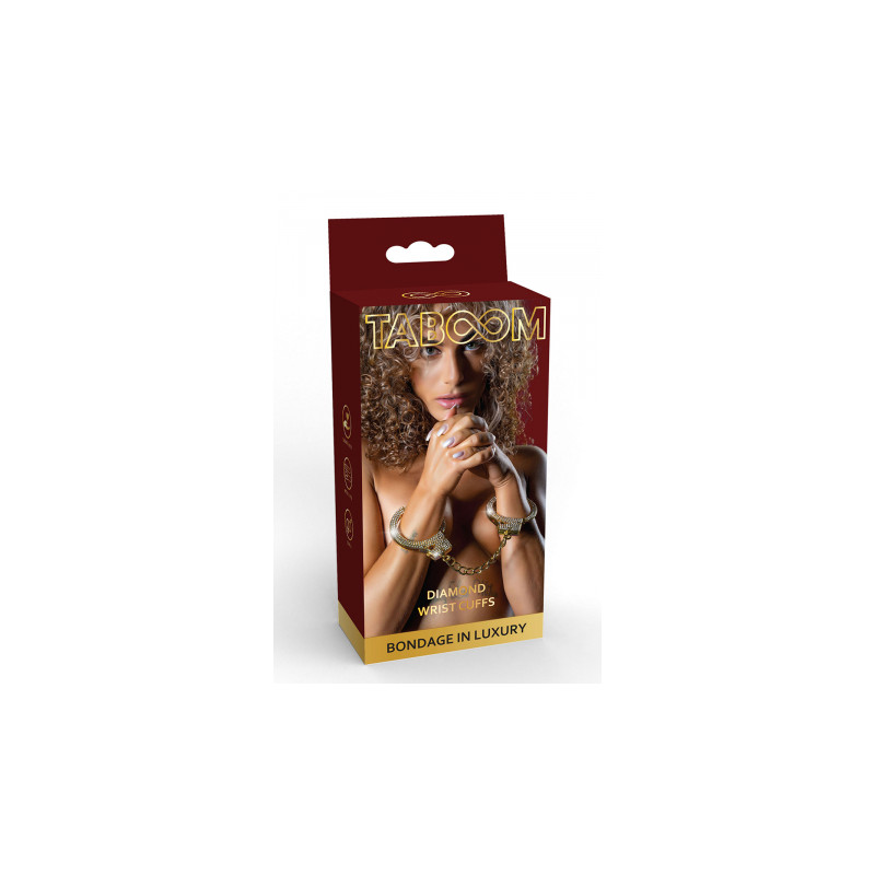 Menottes dorées et strass - Taboom Bondage