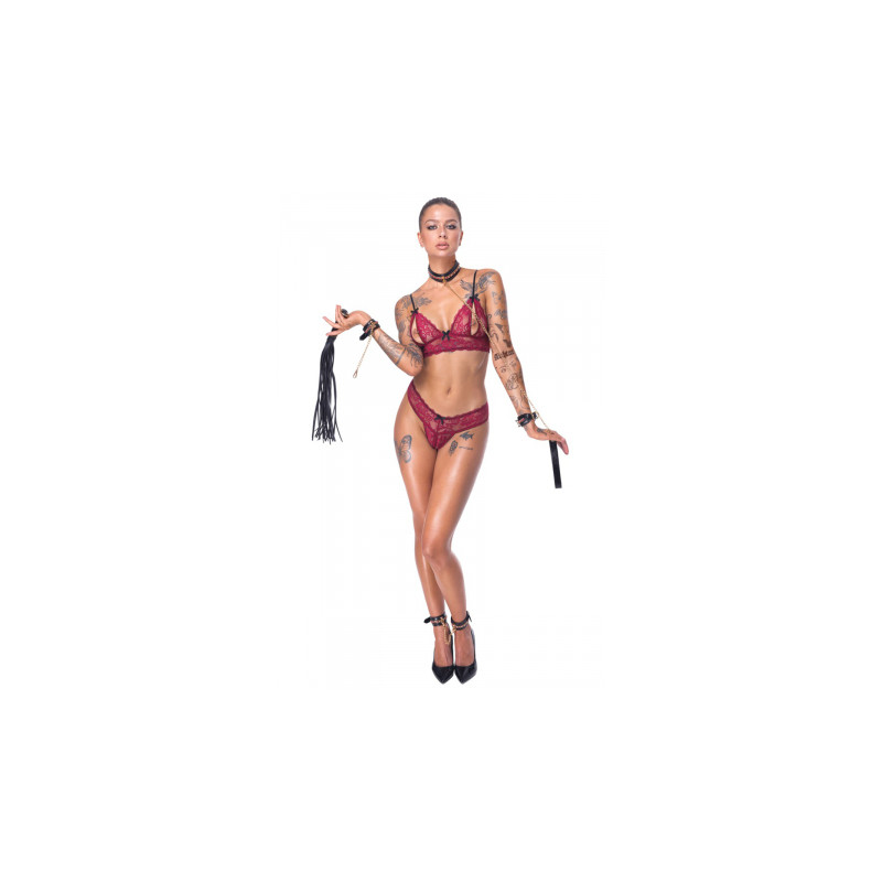 Ensemble 7 pièces Fetish SM noir -  Bad Kitty