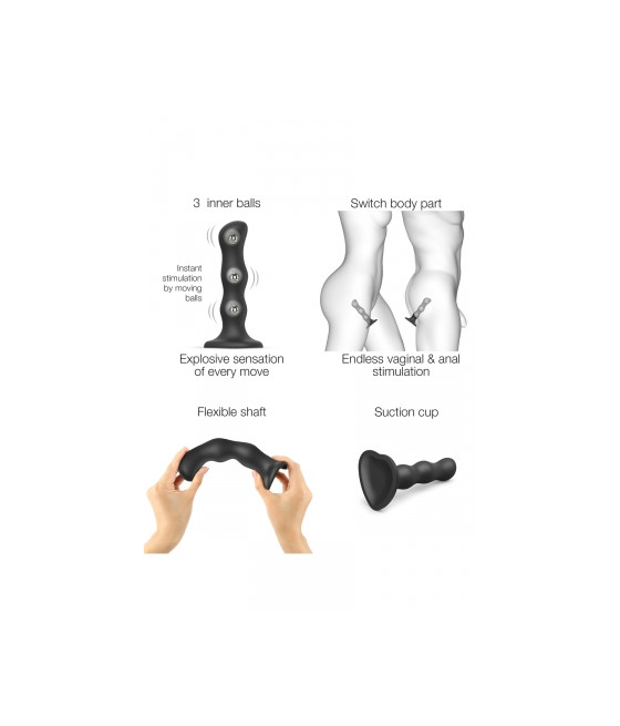 Geisha Dildo XL Noir - Strap-On-Me Geisha Dildo XL Noir - Strap-On-Me