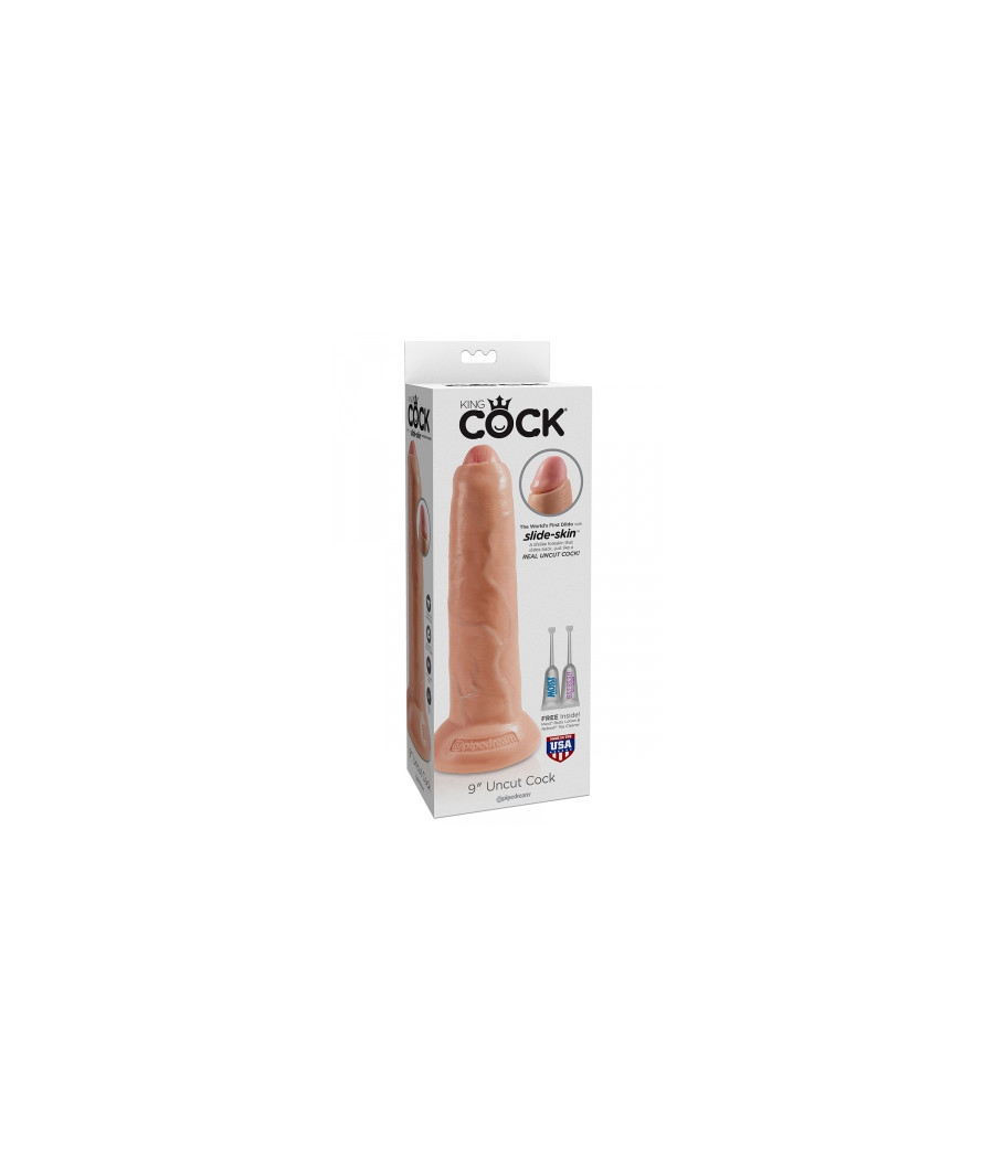 Gode 23,5 cm avec prépuce - King Cock