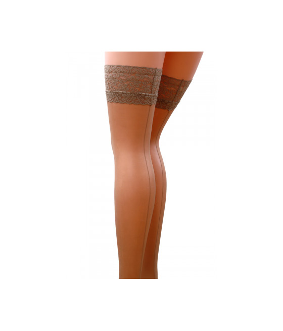 Bas couture ST022 beige 17 deniers - Passion