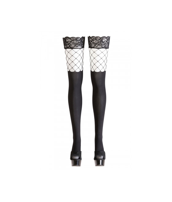 Bas autofixants opaques noir - Cotelli Legwear