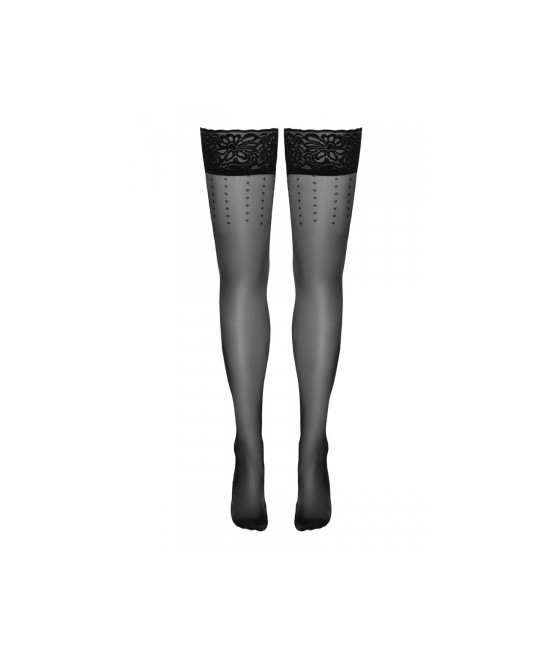 Bas autofixants noir Hold up 2 - Cotelli Legwear