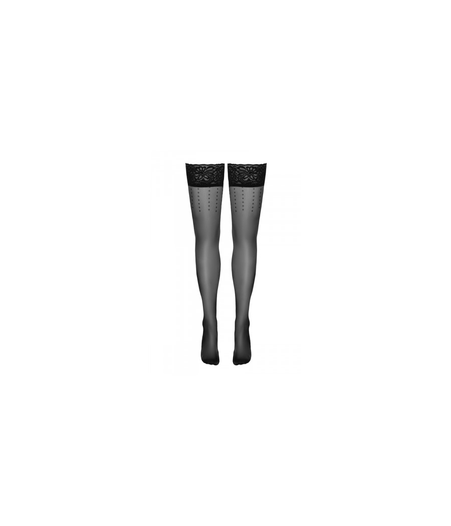 Bas autofixants noir Hold up 2 - Cotelli Legwear