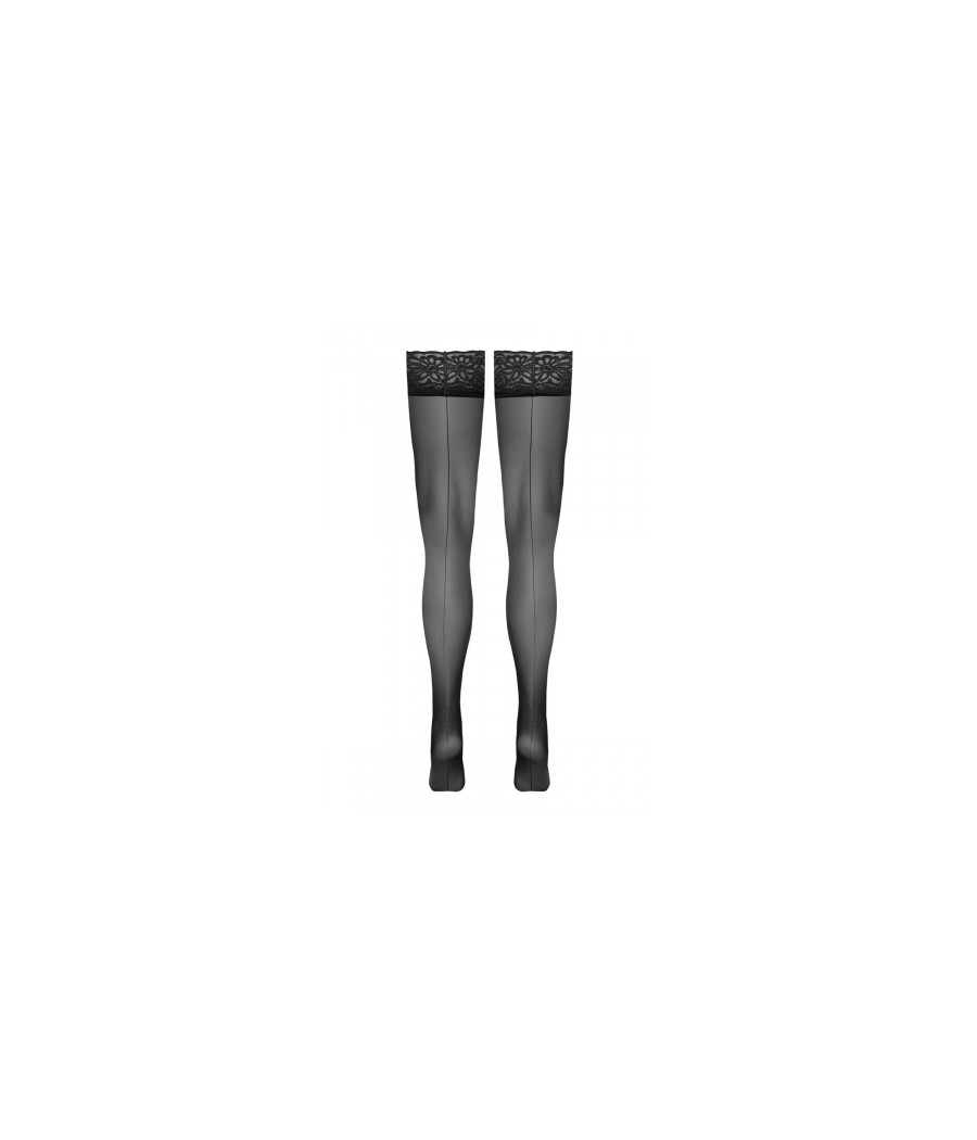 Bas autofixants noir Hold up 3 - Cotelli Legwear