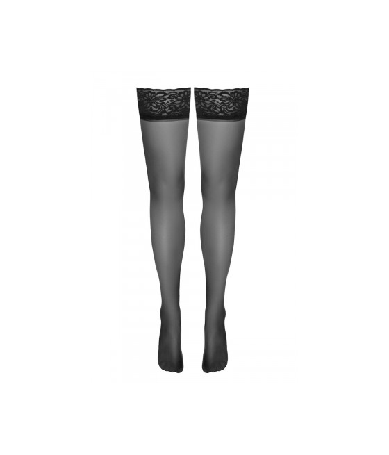 Bas autofixants noir Hold up 3 - Cotelli Legwear