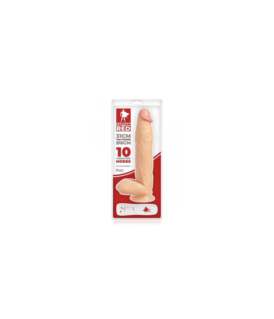 Vibro XXL The Power 31 x 6 cm - Captain Red