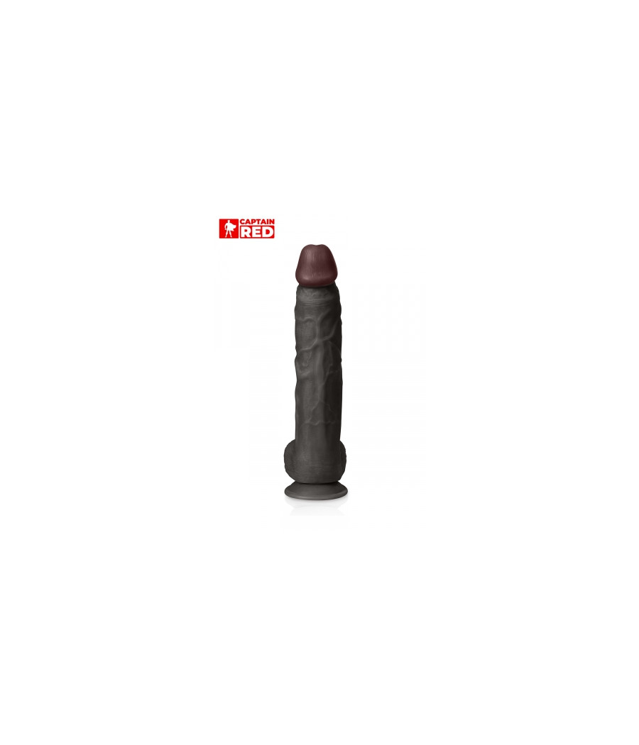 Gode XXL Prodigy Black 32 x 6 cm - Captain Red