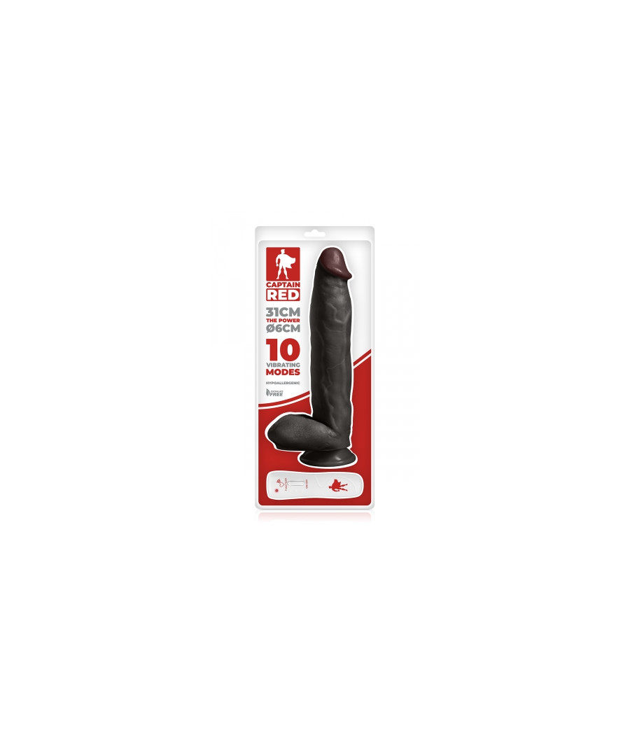 Vibro XXL The Power Black 31 x 6 cm - Captain Red