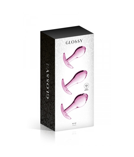 Set 3 plugs anal en verre Glossy Toys n° 17 Pink