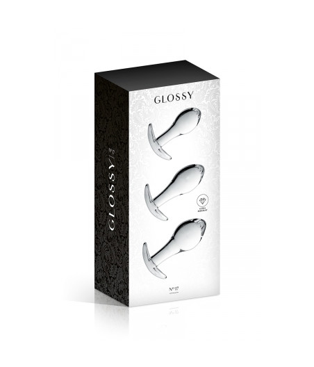Set 3 plugs anal en verre Glossy Toys n° 17