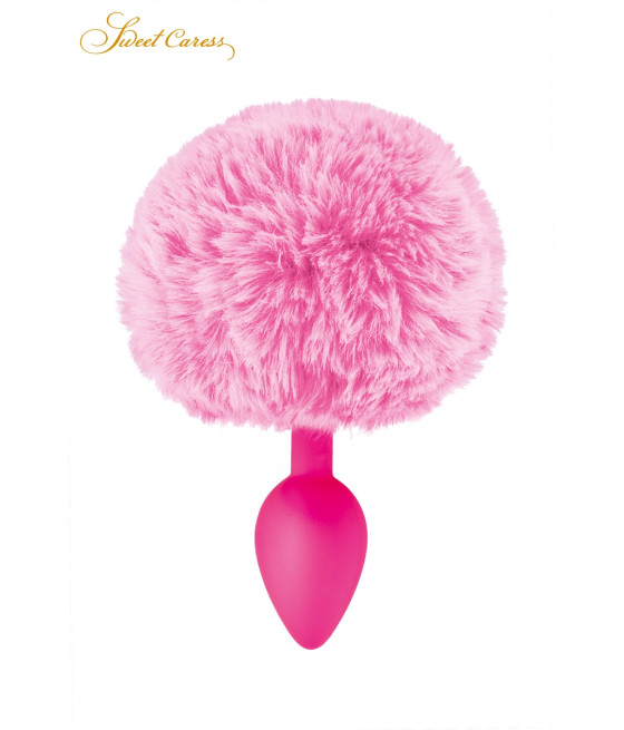 Plug queue de lapin - rose