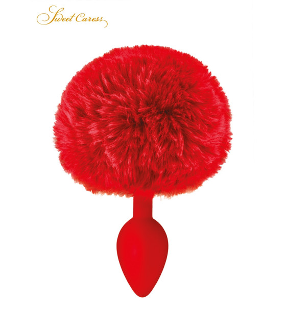 Plug queue de lapin - rouge