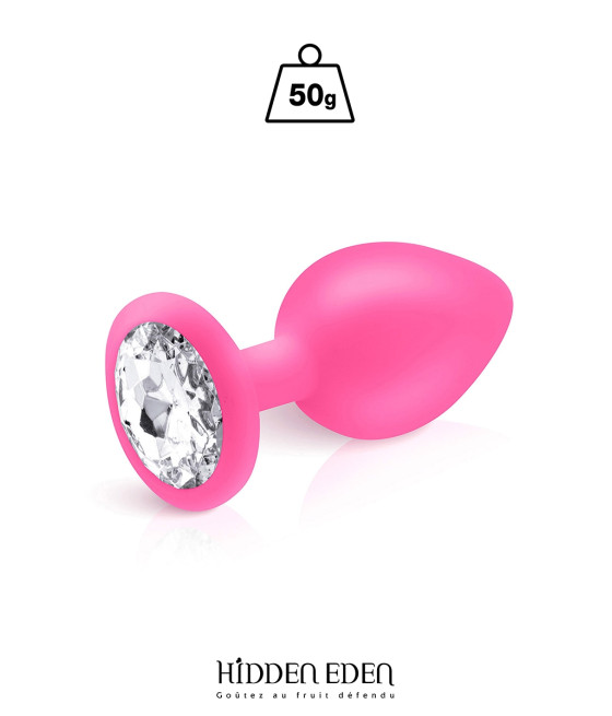 Plug bijou silicone rose M - Hidden Eden