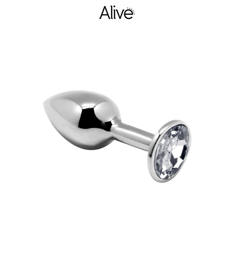 Plug métal bijou transparent L - Alive Plug métal bijou transparent L - Alive