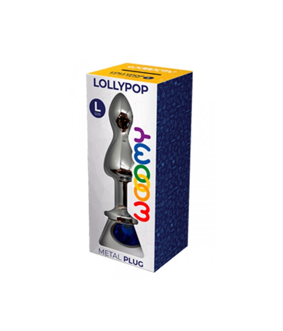 Plug bijou Lollypop bleu L - Wooomy