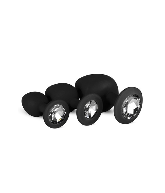 Kit entrainement 3 Butt plugs noir - Easy Toys