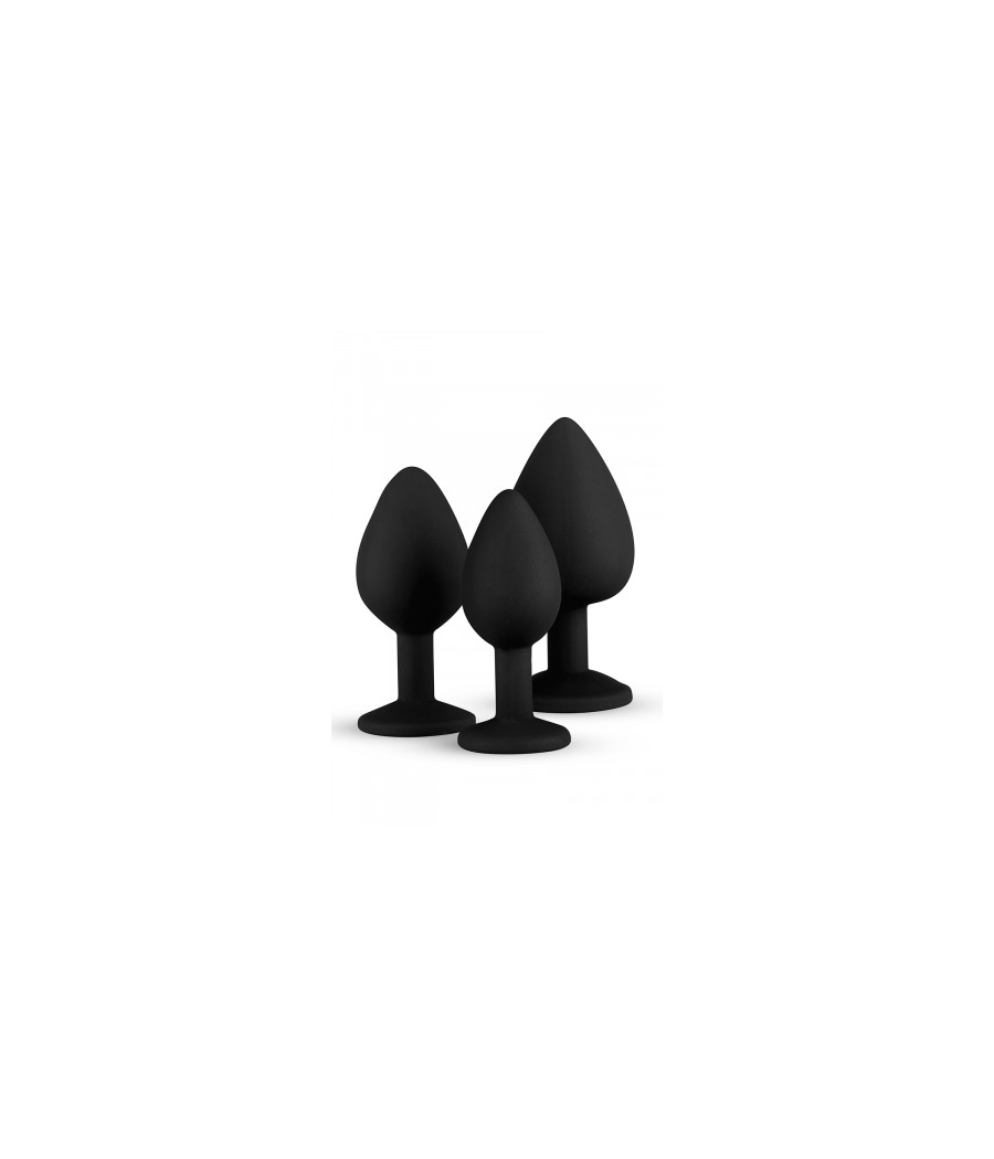 Kit entrainement 3 Butt plugs noir - Easy Toys