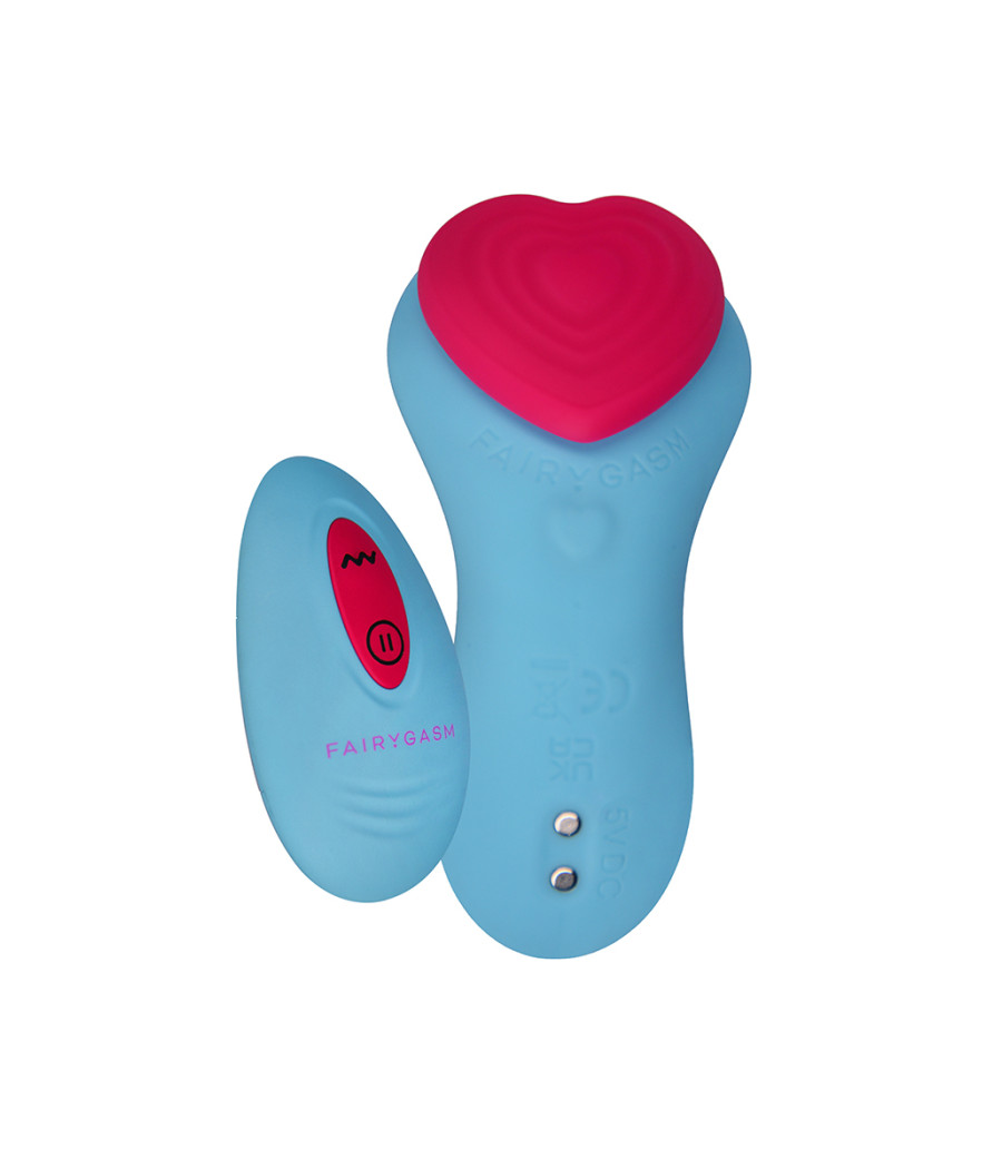 Stimulateur télécommandé de culotte HeartGem bleu - FairyGasm Stimulateur télécommandé de culotte HeartGem bleu - FairyGasm