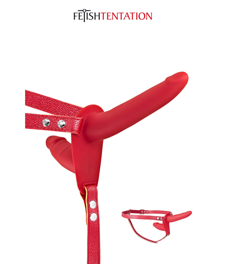 Double gode ceinture rouge - Fetish Tentation Double gode ceinture rouge - Fetish Tentation