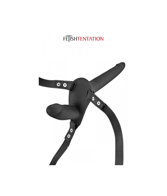 Double gode ceinture noir - Fetish Tentation Double gode ceinture noir - Fetish Tentation