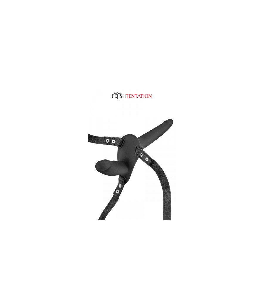 Double gode ceinture noir - Fetish Tentation