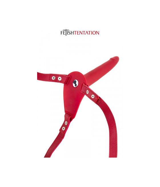 Gode ceinture rouge vibrant Fetish Tentation