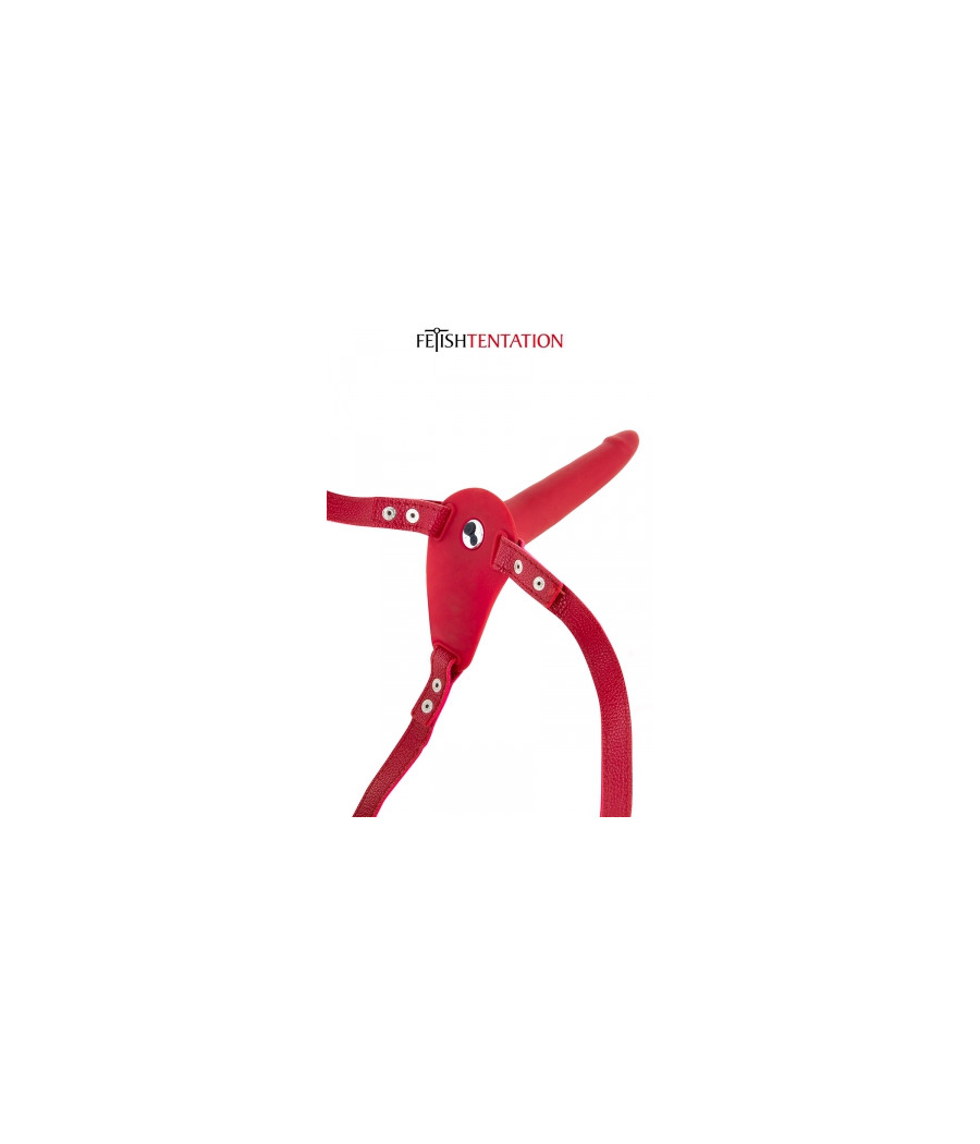 Gode ceinture rouge vibrant Fetish Tentation