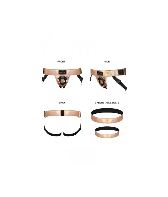 Harnais Curious holographique rose gold - Strap On Me