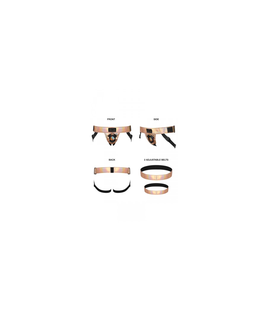 Harnais Curious holographique rose gold - Strap On Me
