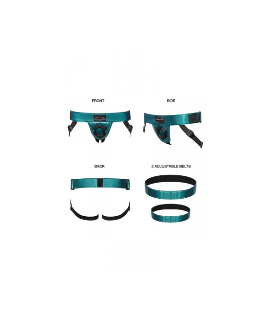 Harnais Curious vert métallique - Strap On Me