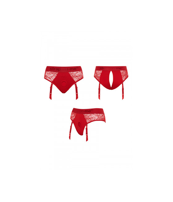 Harnais lingerie Diva (rouge) - Strap On Me