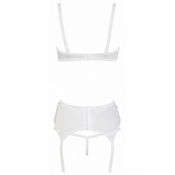 Ensemble lingerie 3 pièces ouvert blanc - Cottelli Lingerie