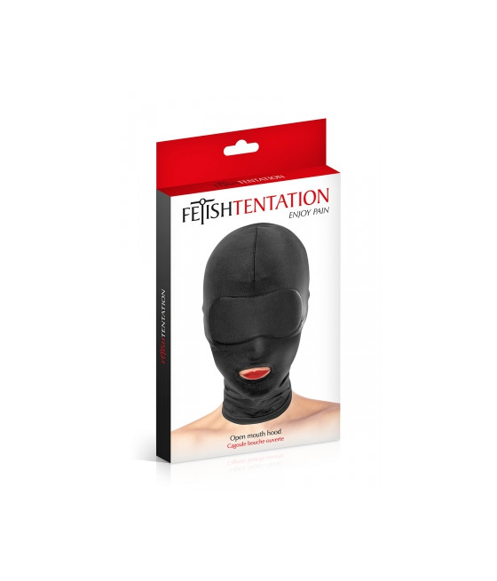 Cagoule BDSM bouche ouverte - Fetish Tentation Cagoule BDSM bouche ouverte - Fetish Tentation