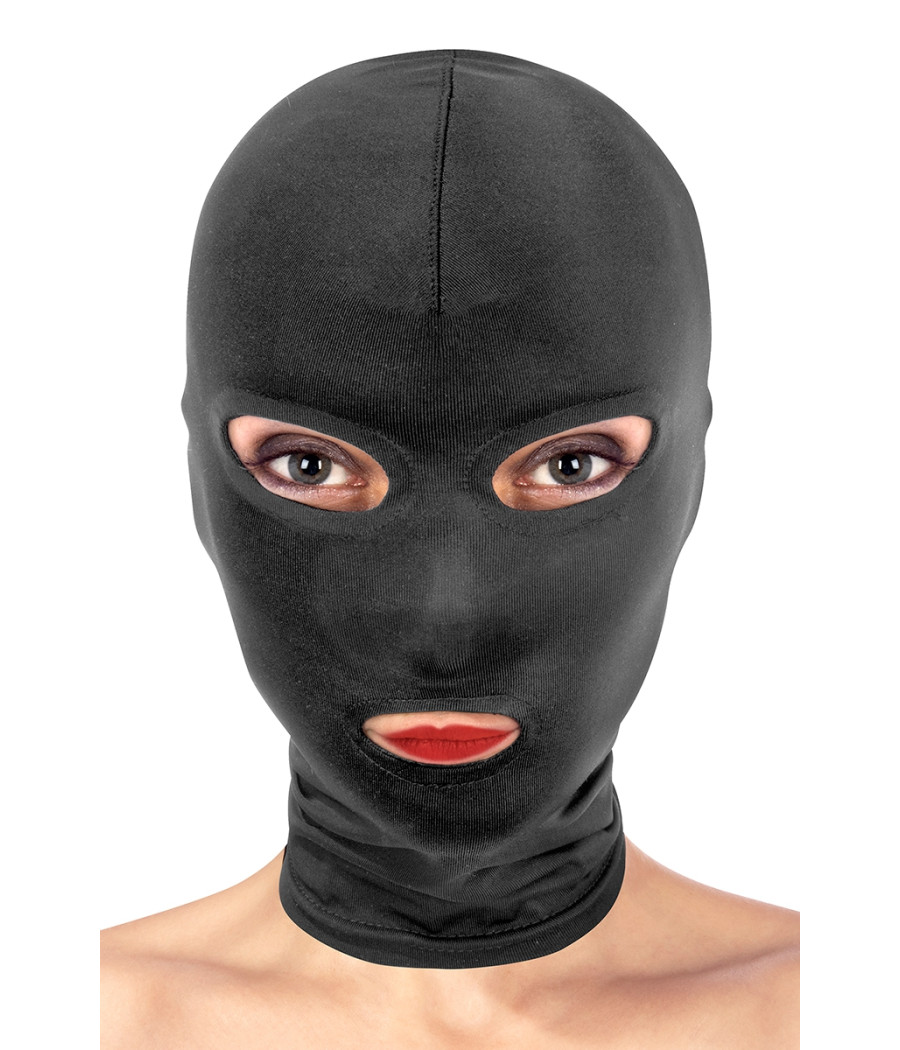 Cagoule BDSM 3 ouvertures - Fetish Tentation Cagoule BDSM 3 ouvertures - Fetish Tentation