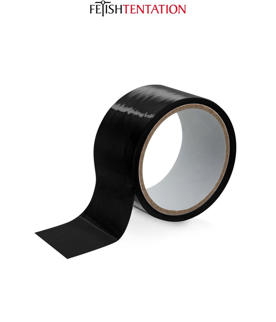 Ruban de soumission noir 15m - Fétish Tentation Ruban de soumission noir 15m - Fétish Tentation