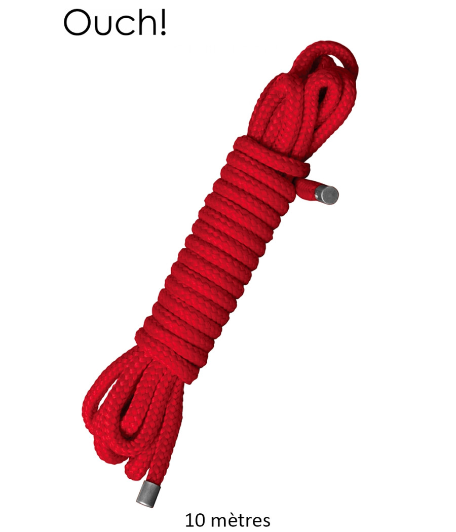 Corde de bondage Japonais 10m rouge - Ouch Corde de bondage Japonais 10m rouge - Ouch