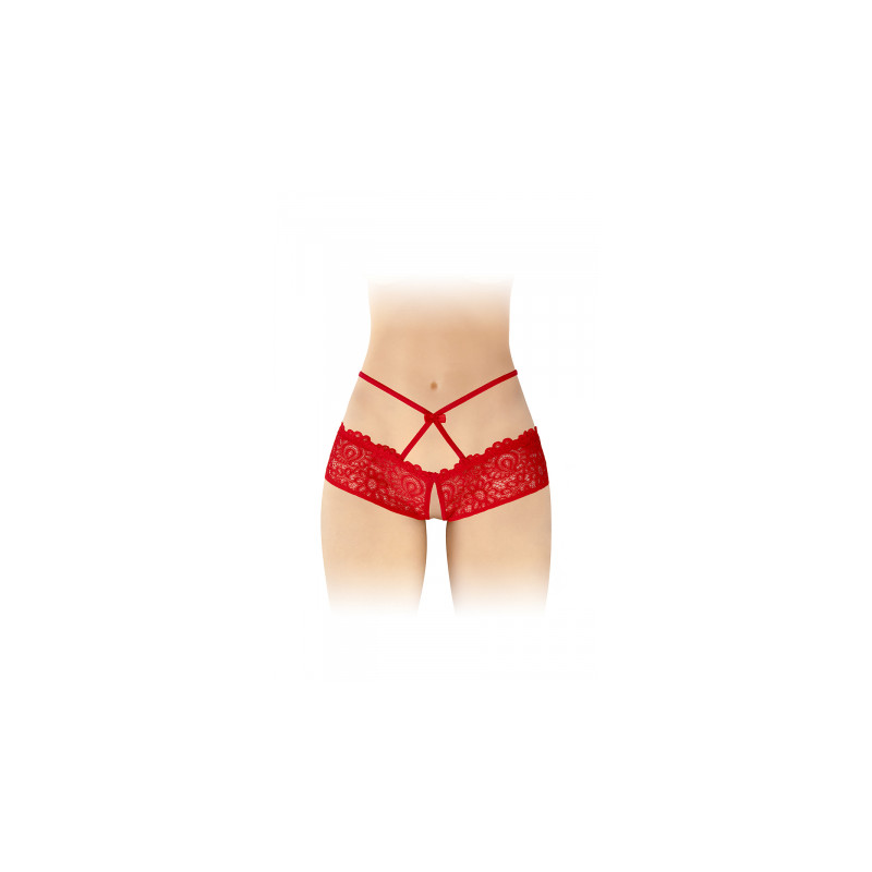 Culotte ouverte rouge Celia - Fashion Secret