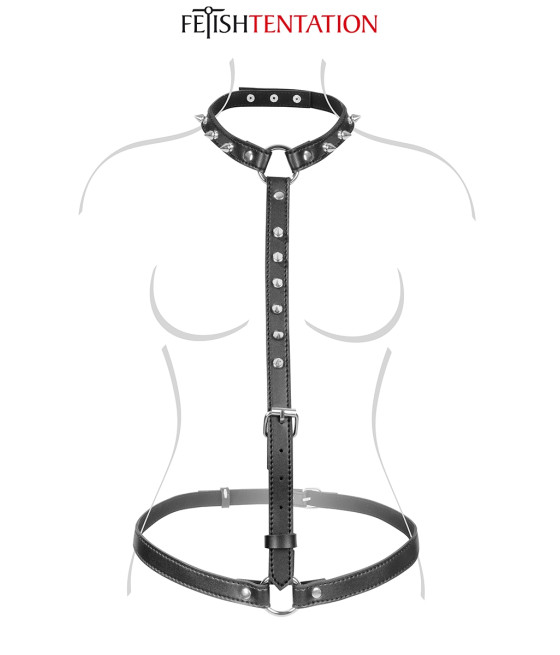 Harnais buste à pointes - Fetish Tentation