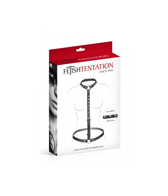 Harnais buste à pointes - Fetish Tentation