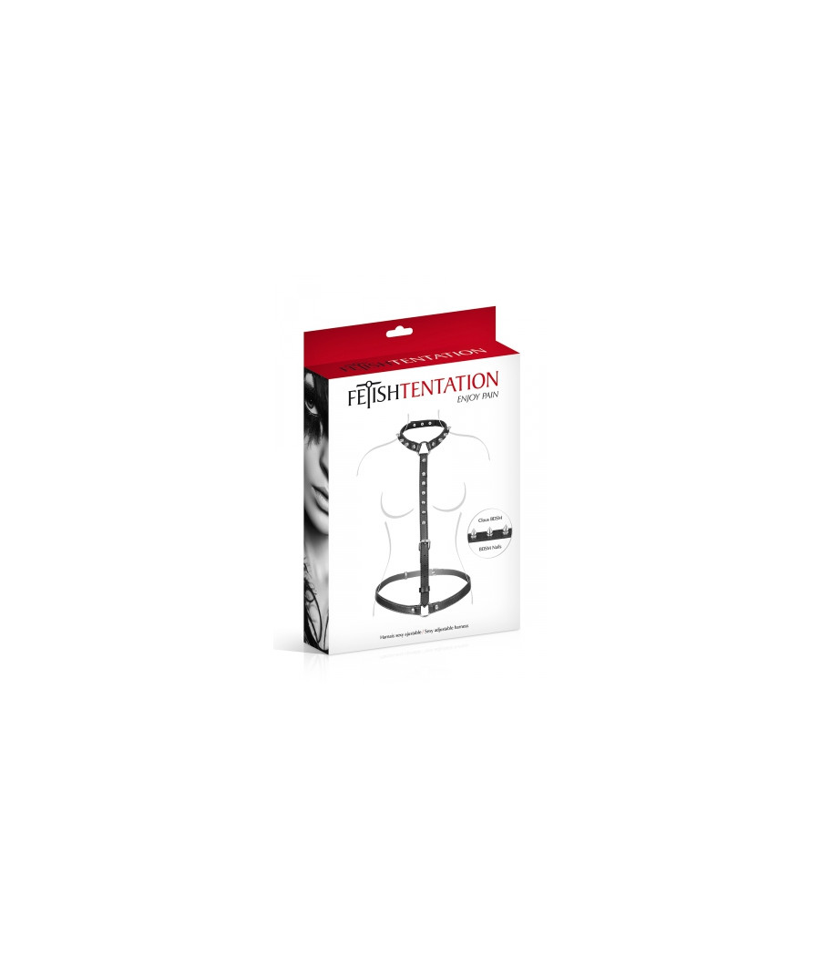 Harnais buste à pointes - Fetish Tentation