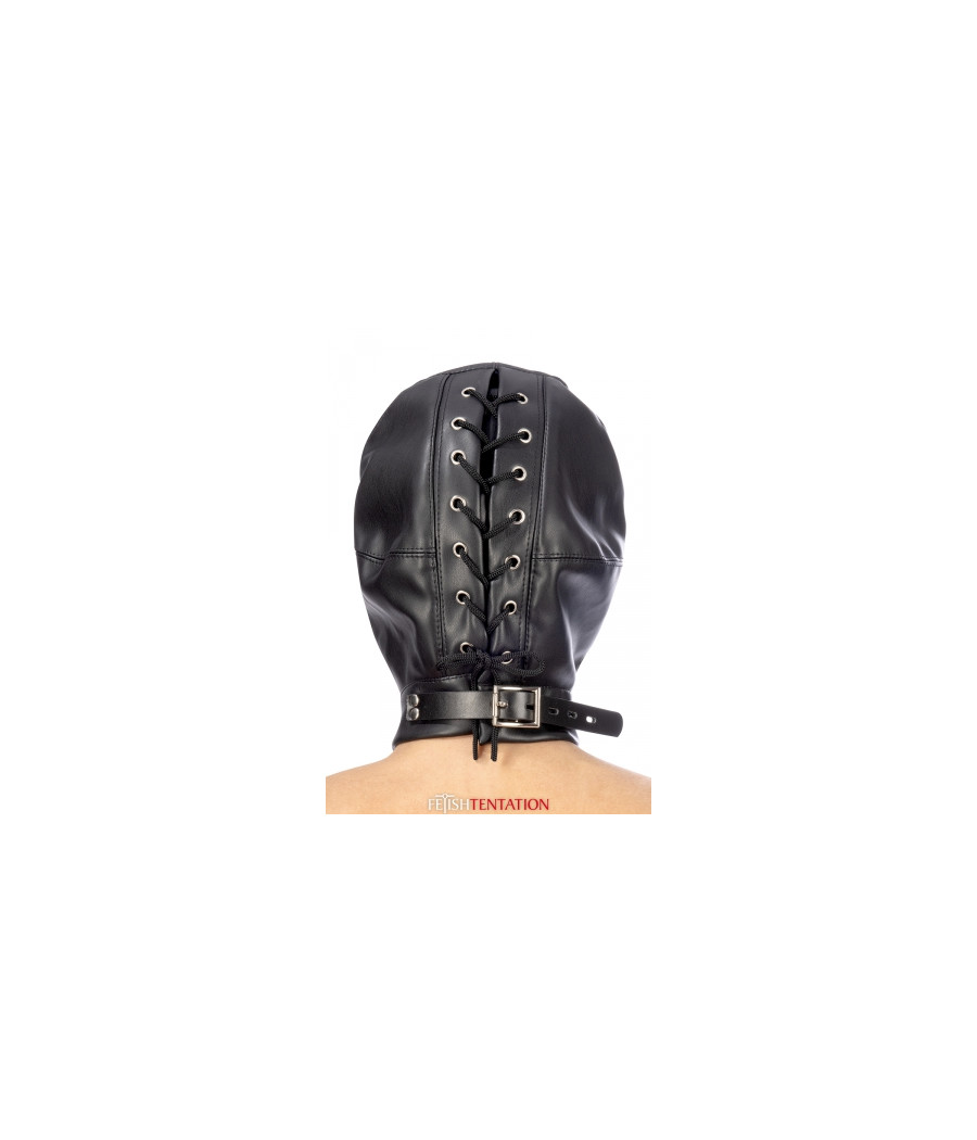 Cagoule BDSM fermée simili cuir - Fetish Tentation