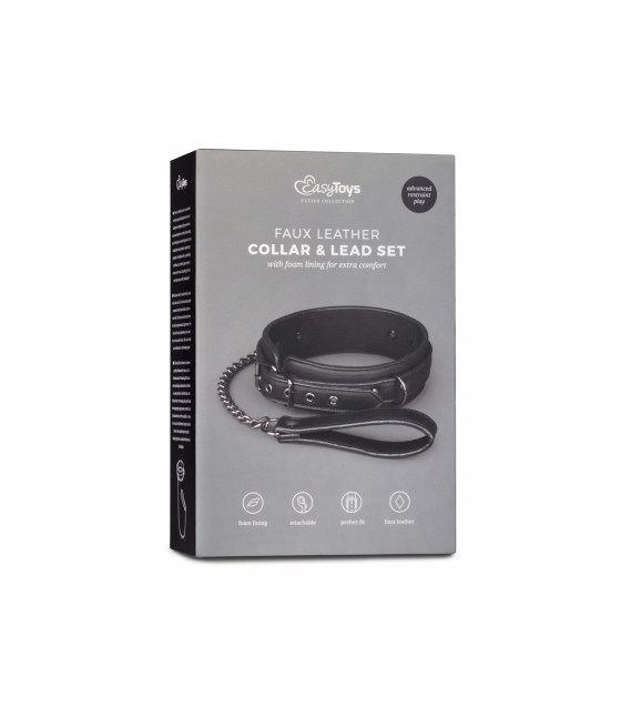 Collier fétichiste et laisse - Easytoys Fetish Collection