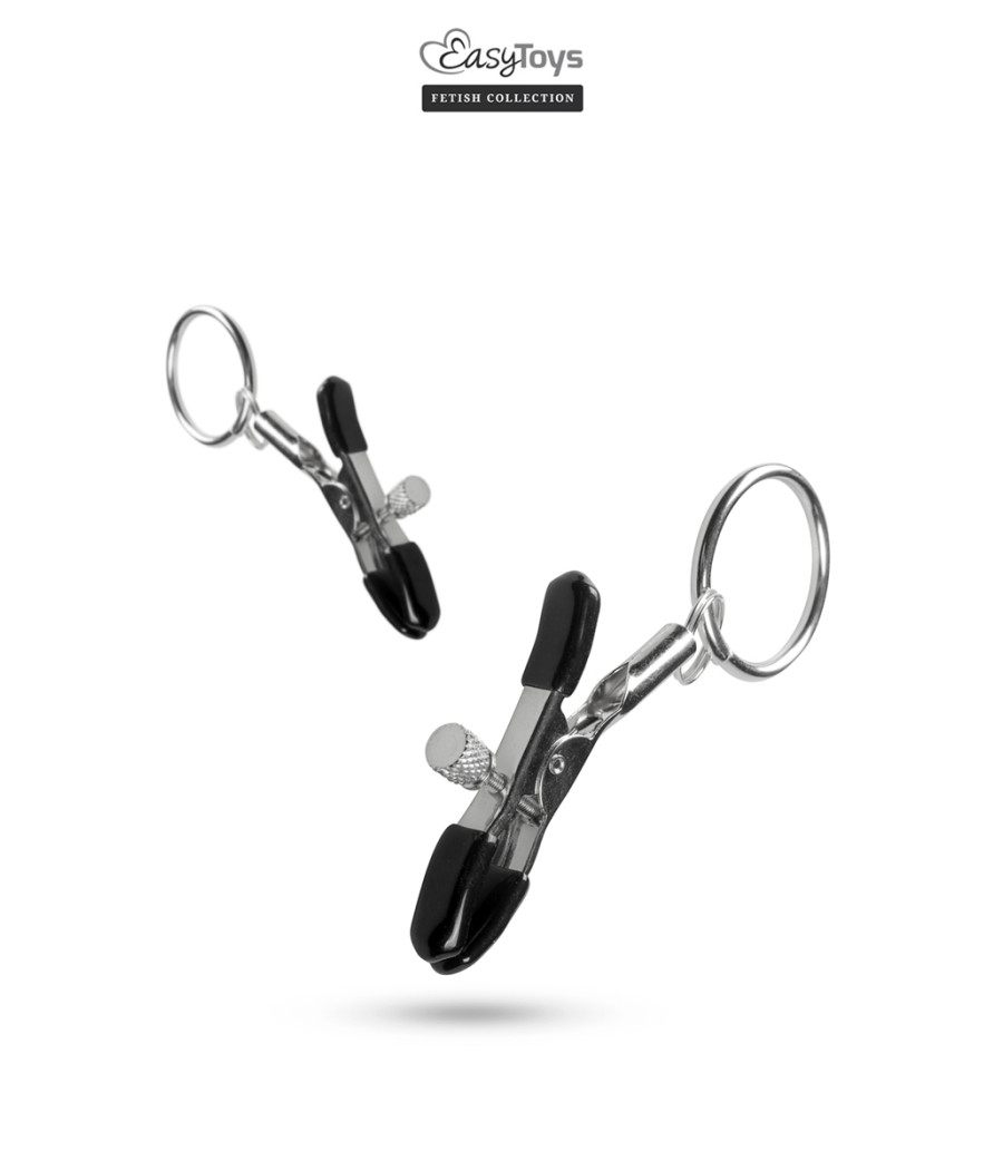 Pinces à tétons avec anneau - Easytoys Fetish Collection Pinces à tétons avec anneau - Easytoys Fetish Collection