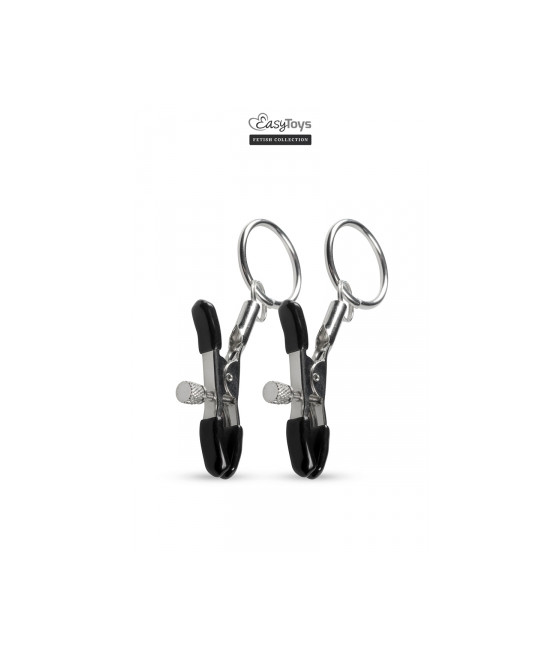 Pinces à tétons avec anneau - Easytoys Fetish Collection Pinces à tétons avec anneau - Easytoys Fetish Collection